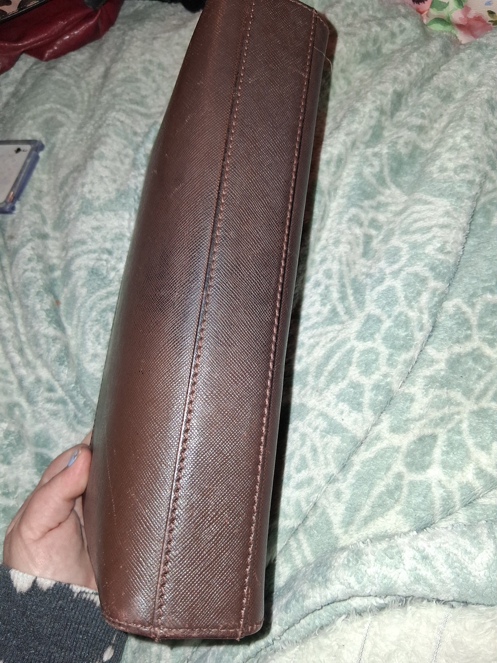 Men's Burberry Brown Leather Wristlet Clutch - Picture 7 of 7